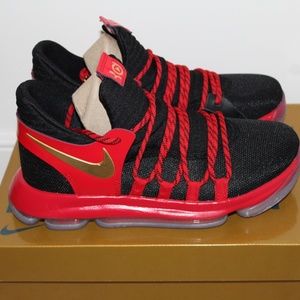 New Nike Zoom KD10 Size 6.5Y LE (GS) Red Gold